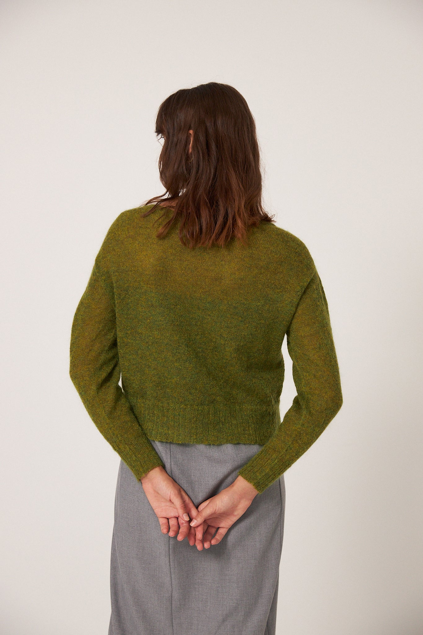 Francie Fleur Cardigan Peridot Green