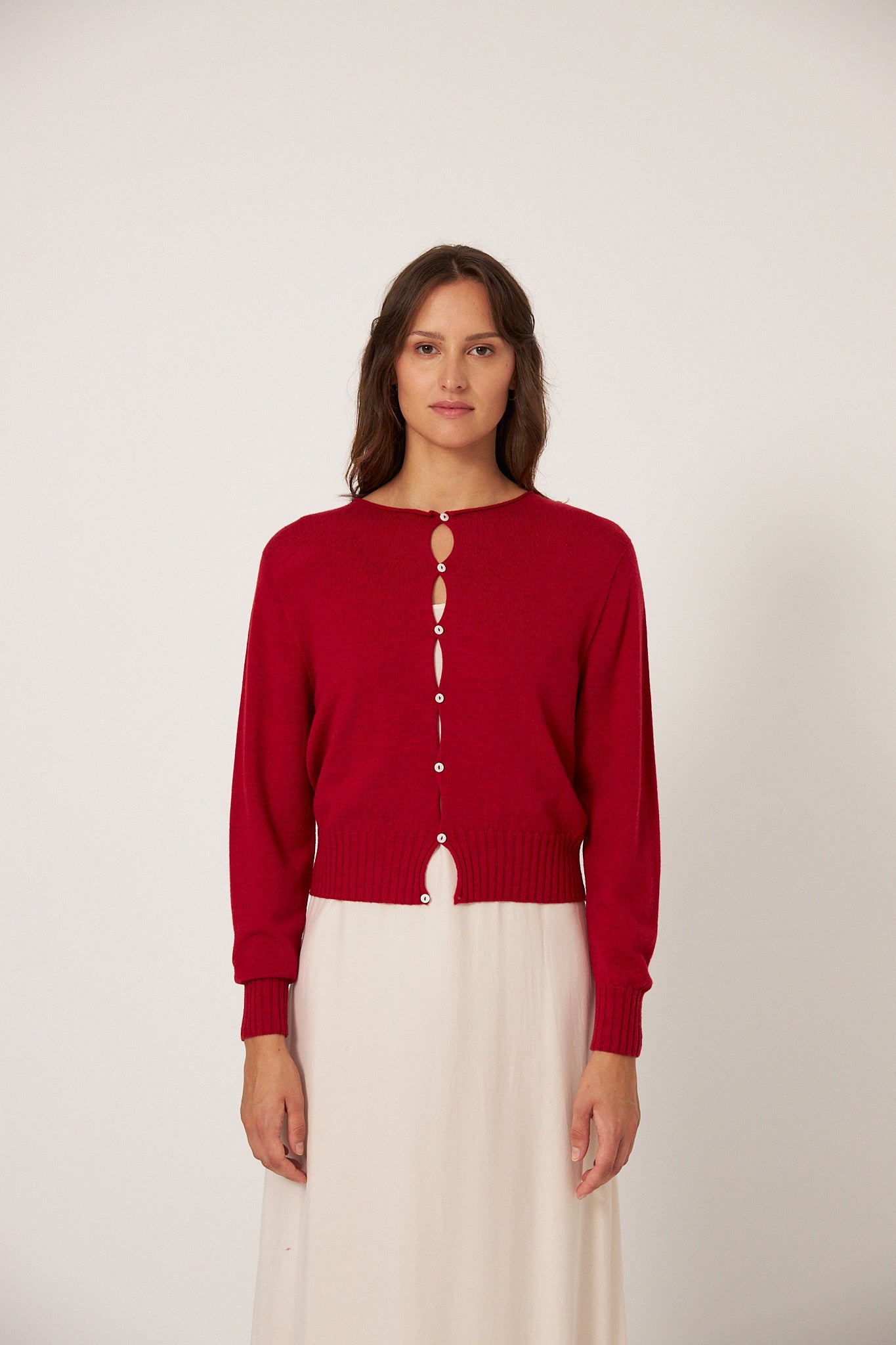 Francie Annie Cardigan Cherry