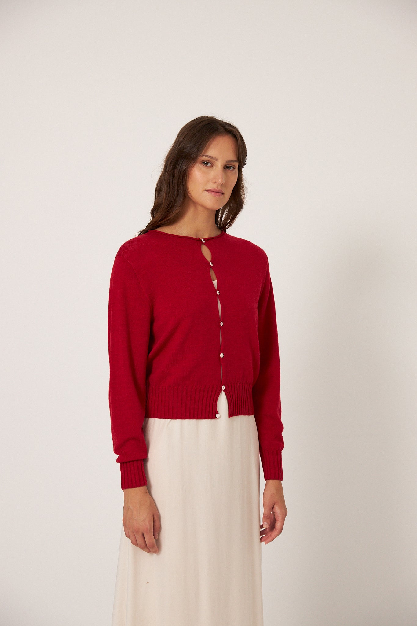 Francie Annie Cardigan Cherry