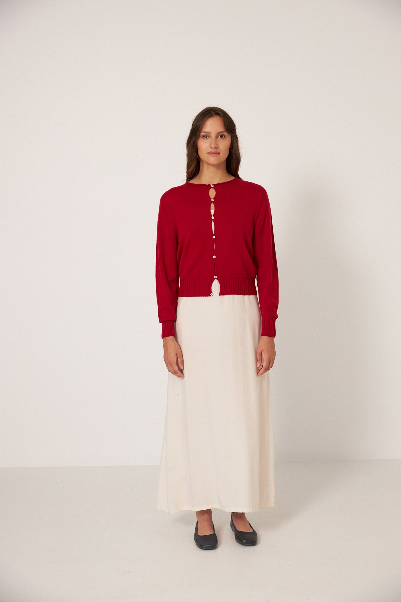 Francie Annie Cardigan Cherry