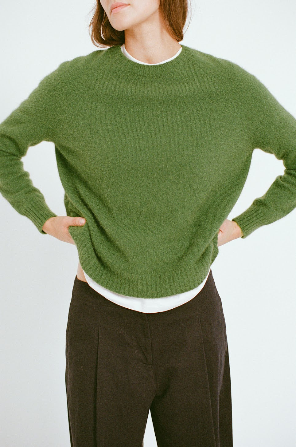 Francie Nimbus Raglan Knit Herb Green