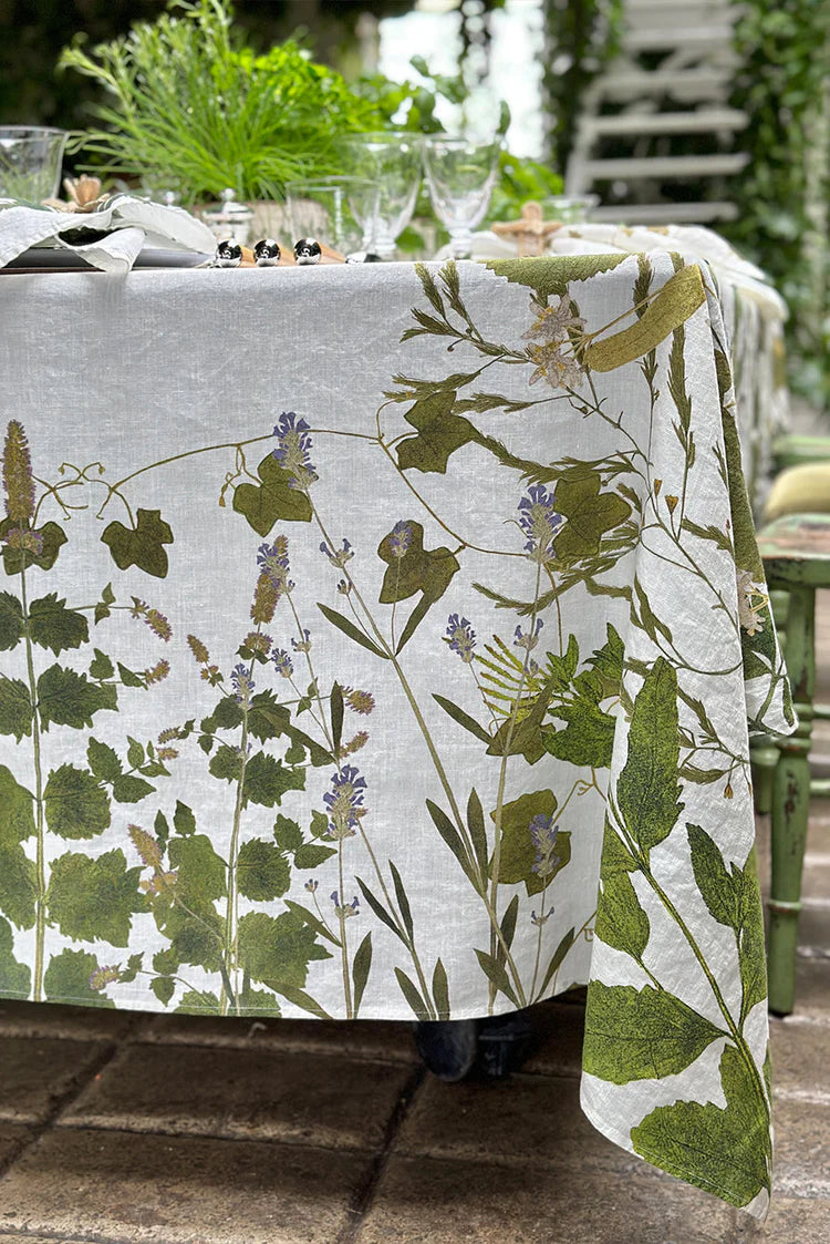 Summerill & Bishop 'Herb Garden' Linen Tablecloth