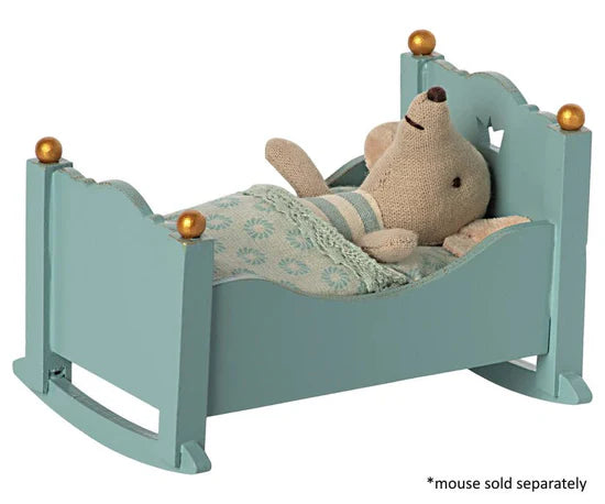 Maileg Baby Mouse Cradle Blue