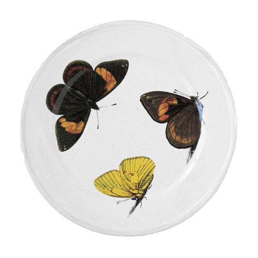 Astier de Villatte Three Butterflies Medium Plate