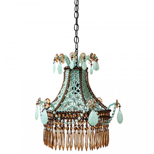 Astier de Villatte Pavillon Chandelier - Turquoise And Brown