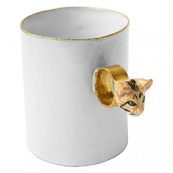 Astier de Villatte Serena Striped Cat Ring Cup
