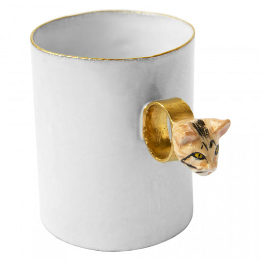 Astier de Villatte Serena Striped Cat Ring Cup