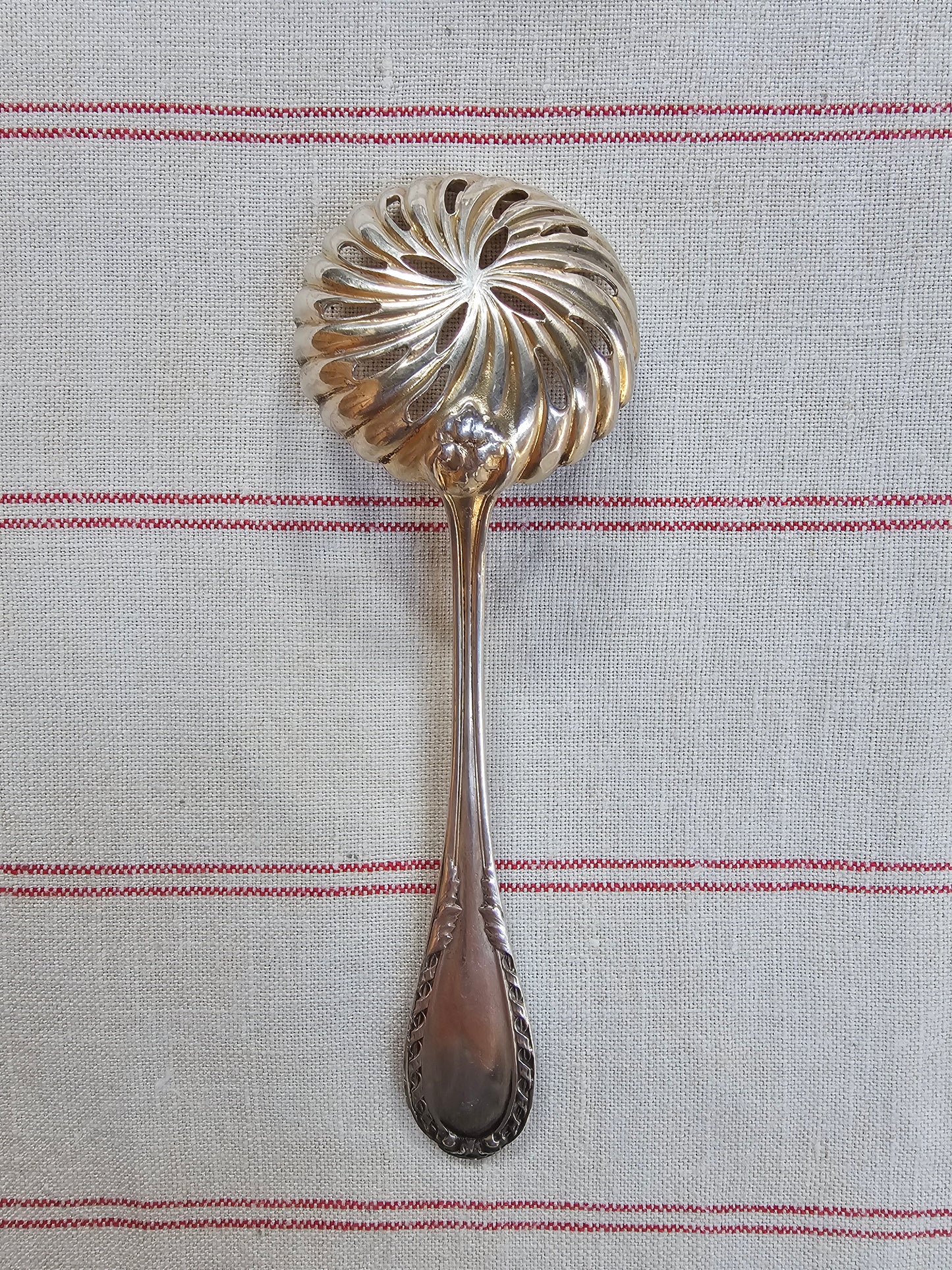 Antique French Silver Scalloped Sugar Sprinkling Spoons - III