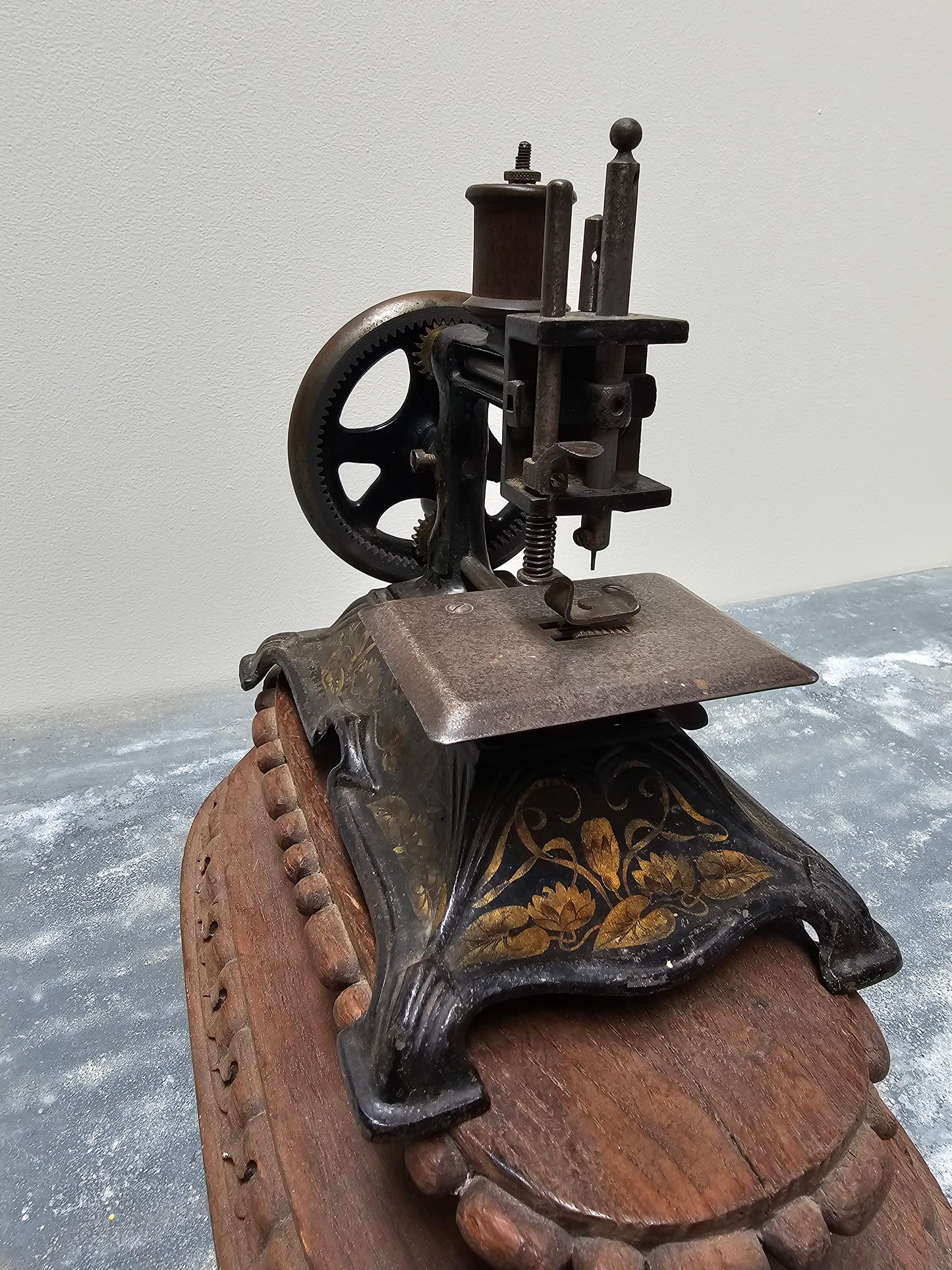 Antique German Cast Iron Sewing Machine - II
