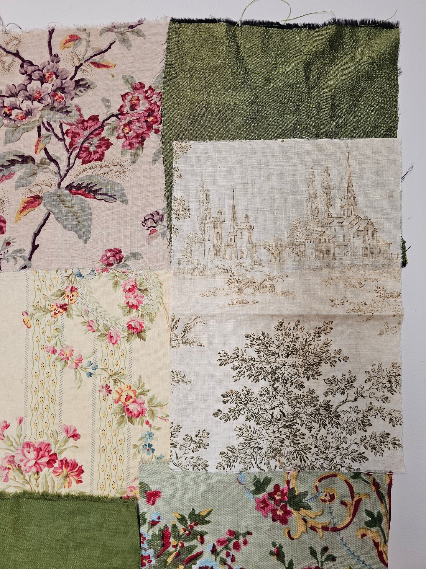 Antique French Fabric Pack - Green