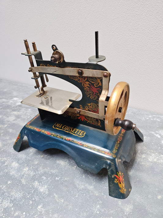 Antique French 'Ma Cousette' Hand-Crank Sewing Machine - V