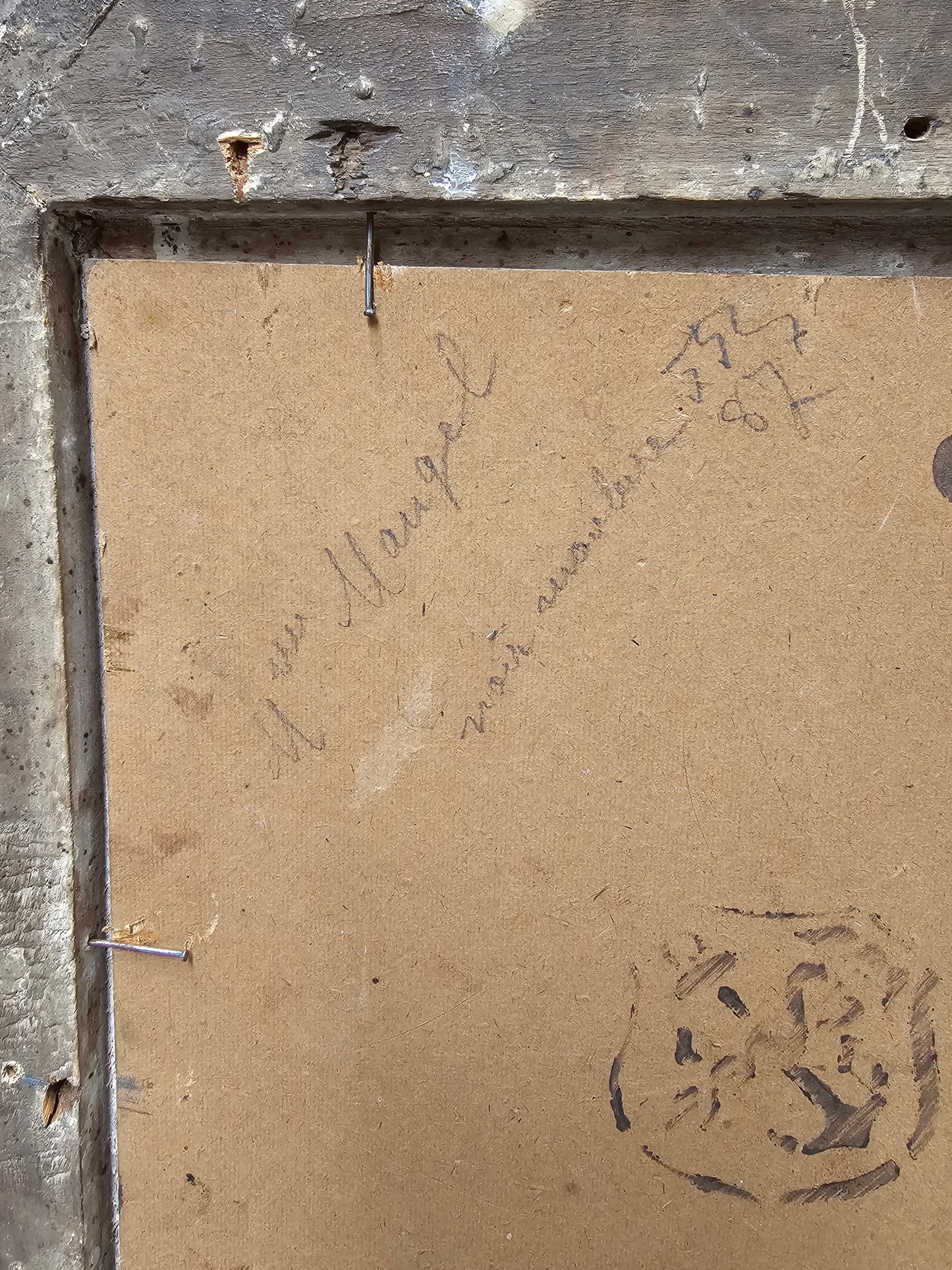 Antique French 'Madame Maugel' Framed Painting