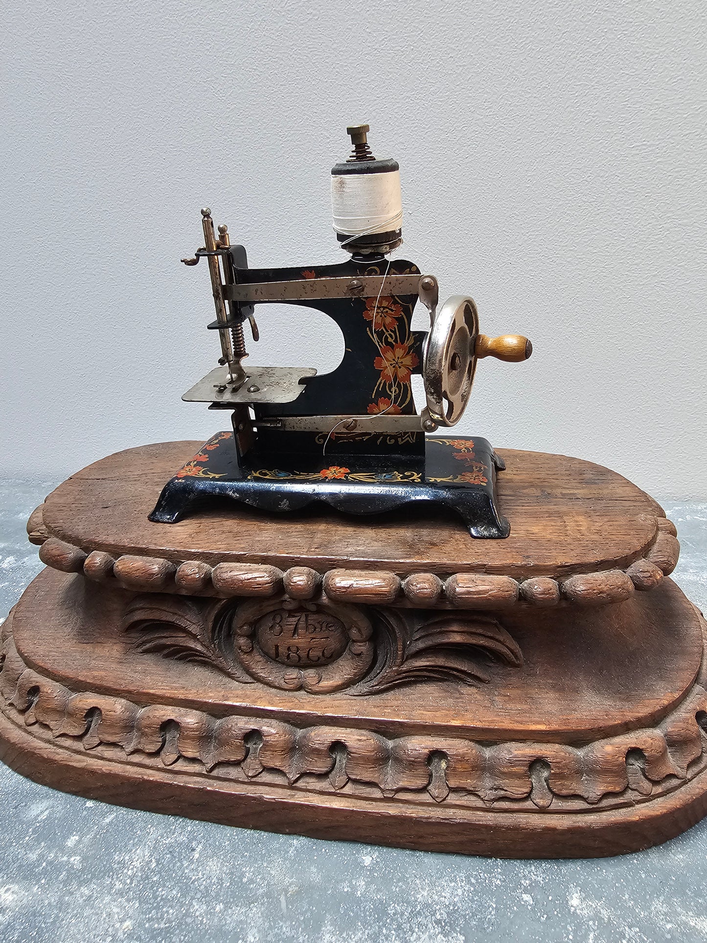 Antique German 'Casige' Hand-Crank Sewing Machine - III
