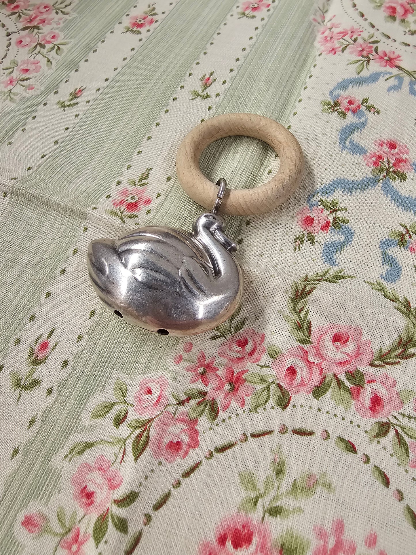 Antique French Silver Baby Bell Rattles