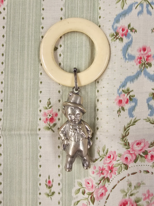 Antique French Silver Baby Bell Rattles