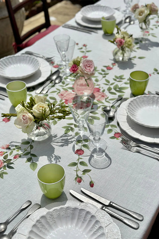 Summerill & Bishop 'Rose Trellis' Linen Tablecloth