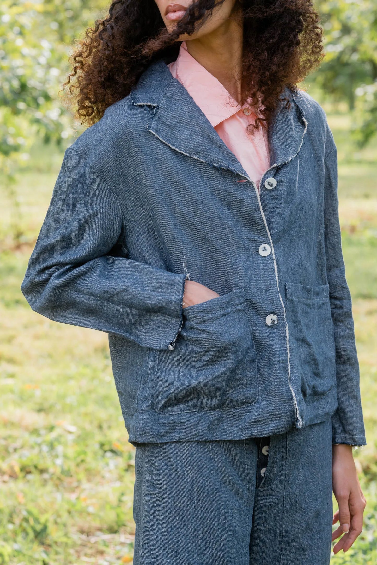 Sula Big Stan Jacket - Linen Denim