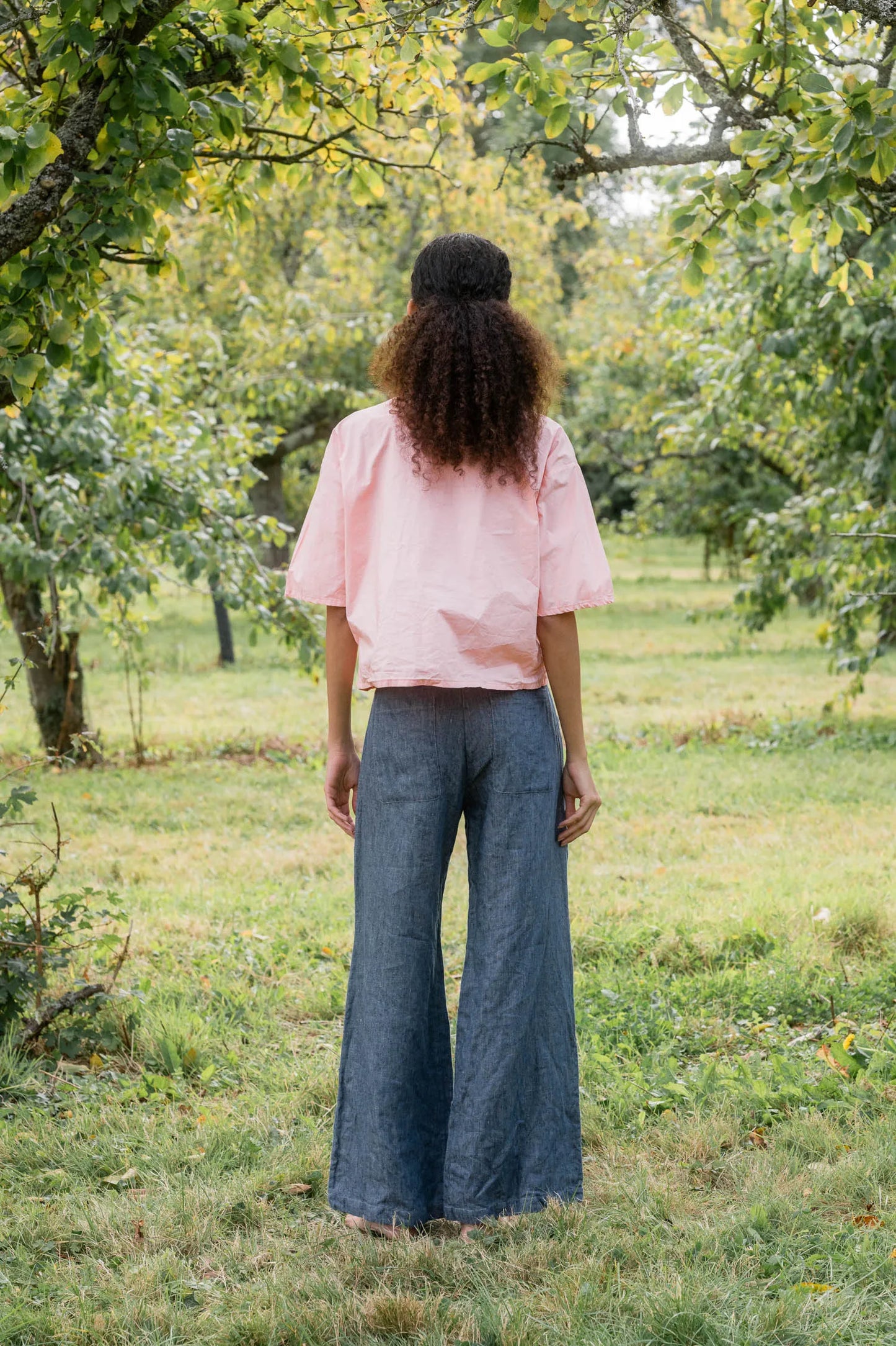 Sula Flare Pants - Linen Denim