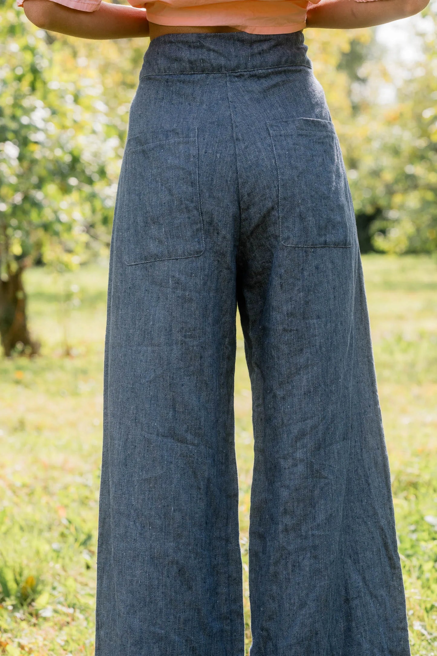 Sula Flare Pants - Linen Denim