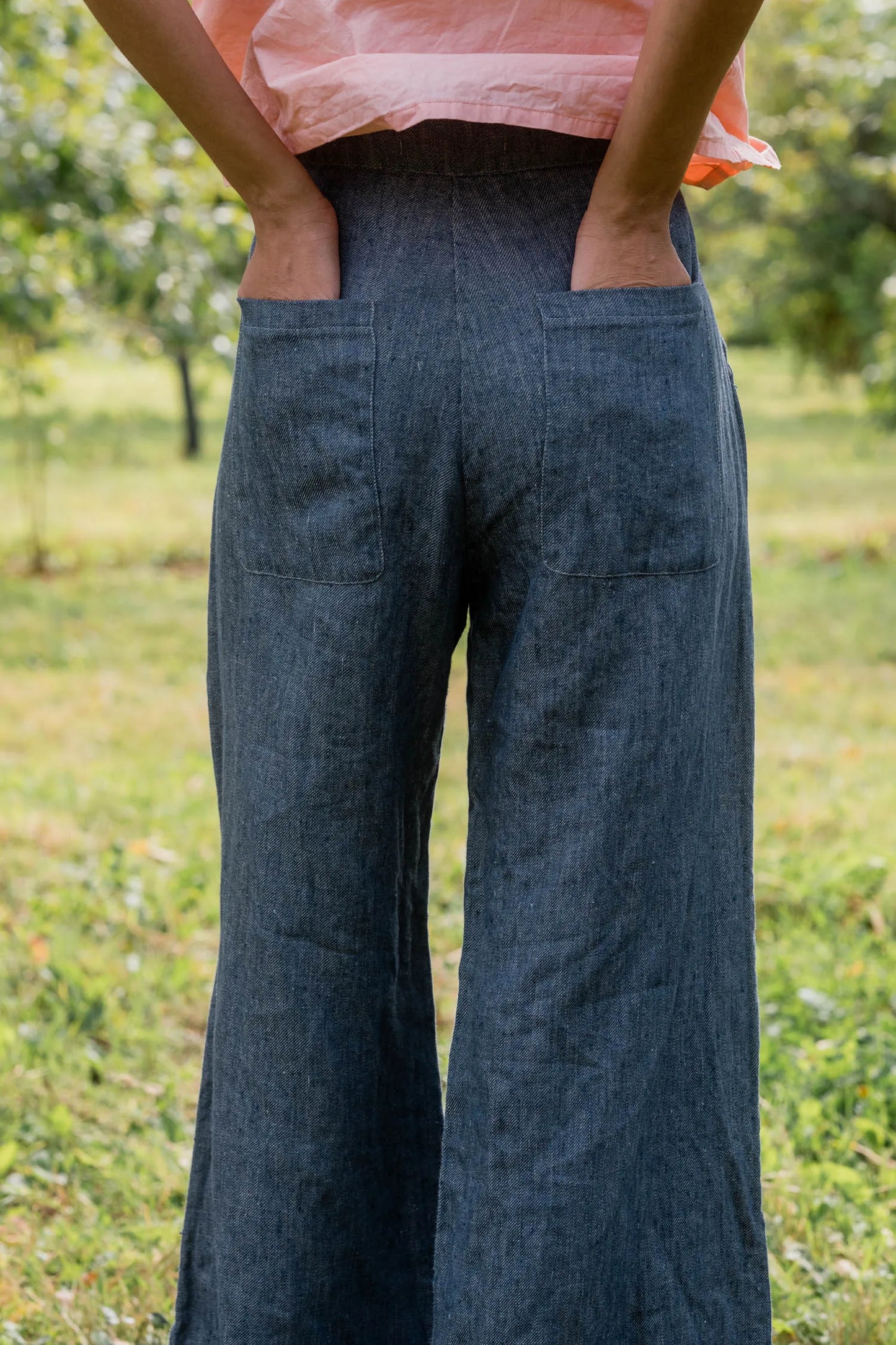 Sula Flare Pants - Linen Denim