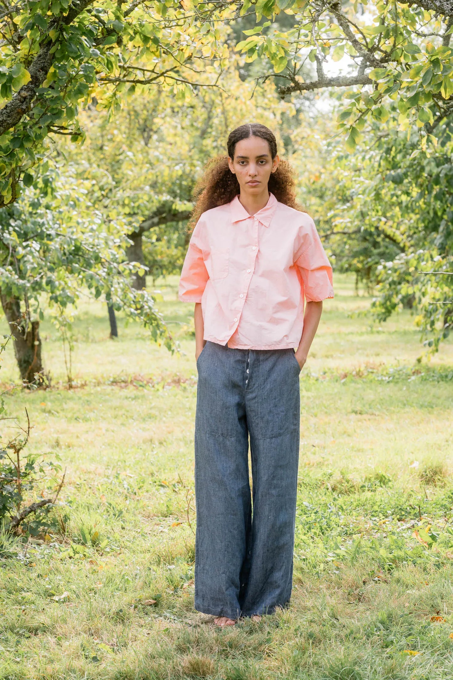 Sula Flare Pants - Linen Denim