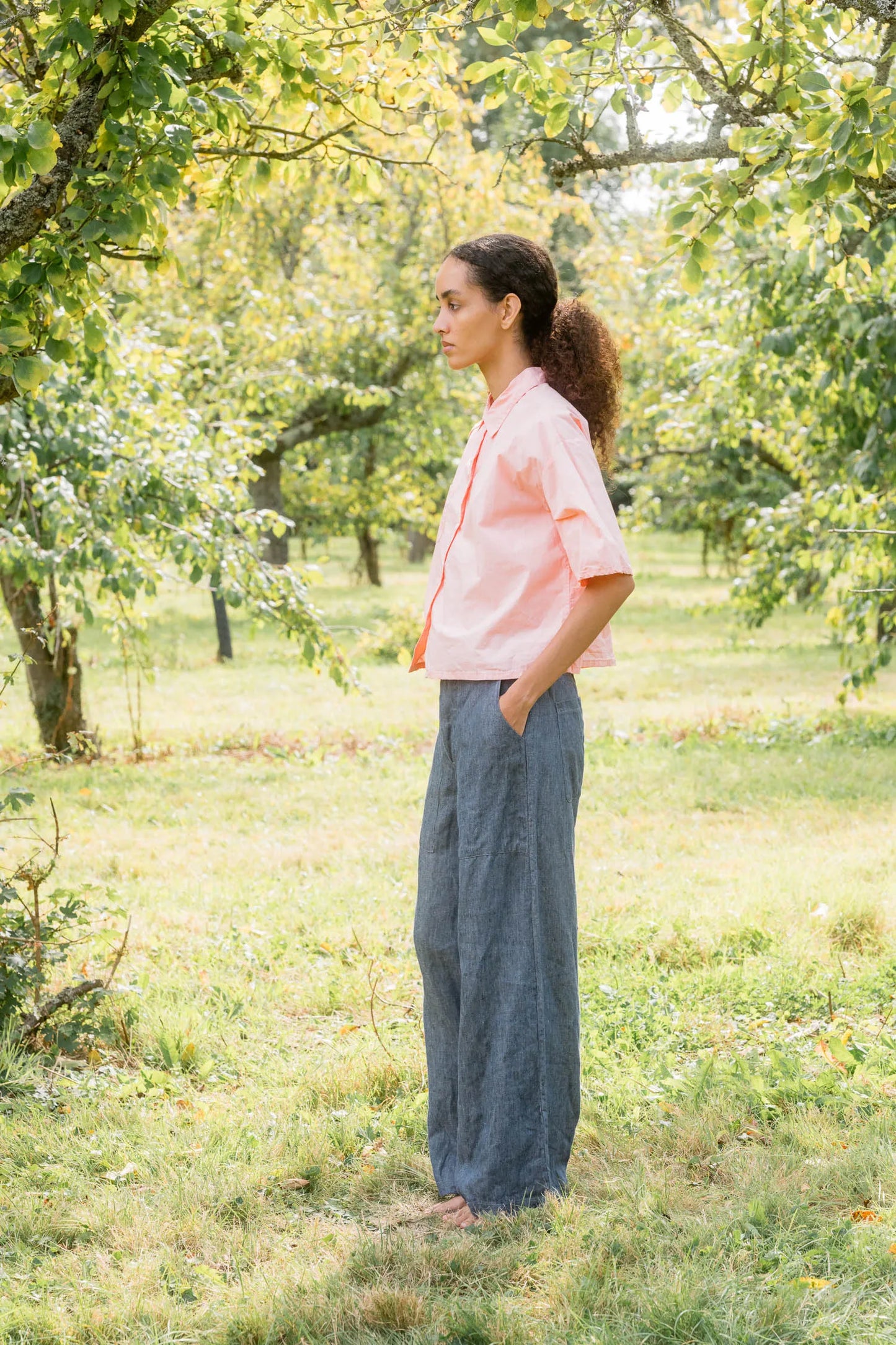Sula Flare Pants - Linen Denim