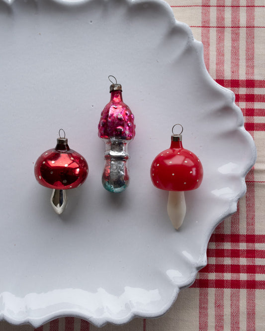 Vintage European Ornament - Mushrooms I