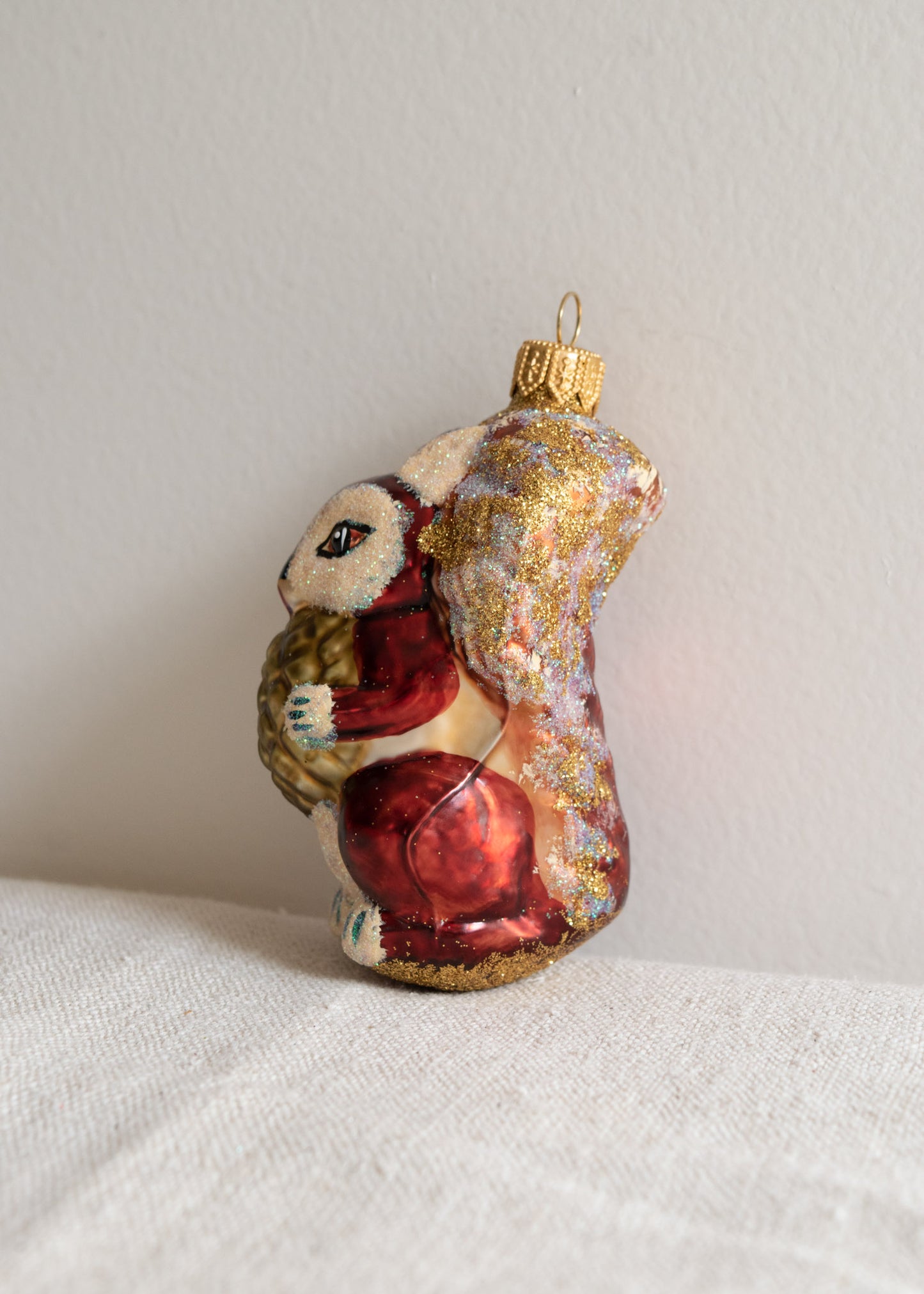 Polish Glass Christmas Ornament - Squirrel