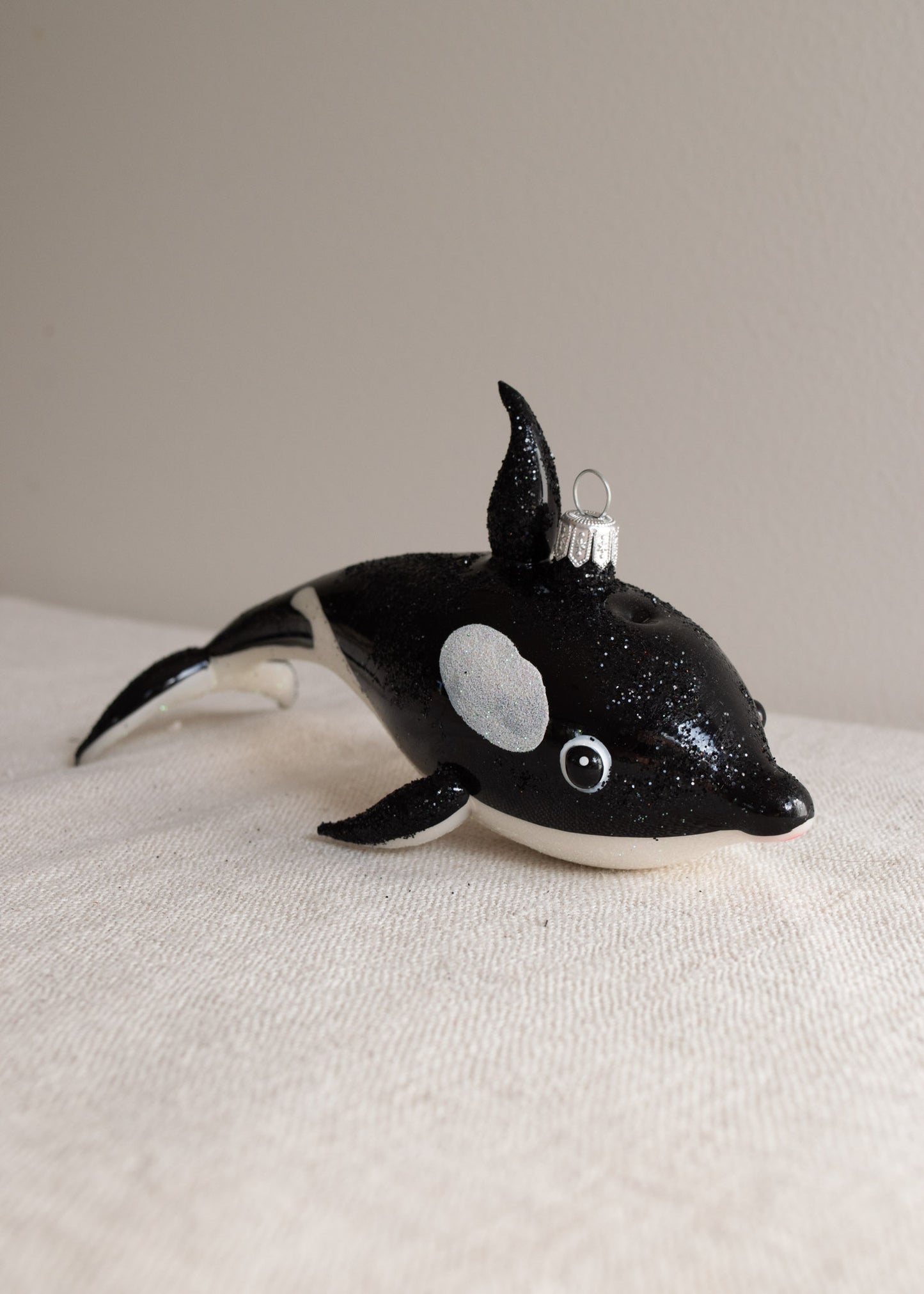 Polish Glass Christmas Ornament - Orca Killer Whale