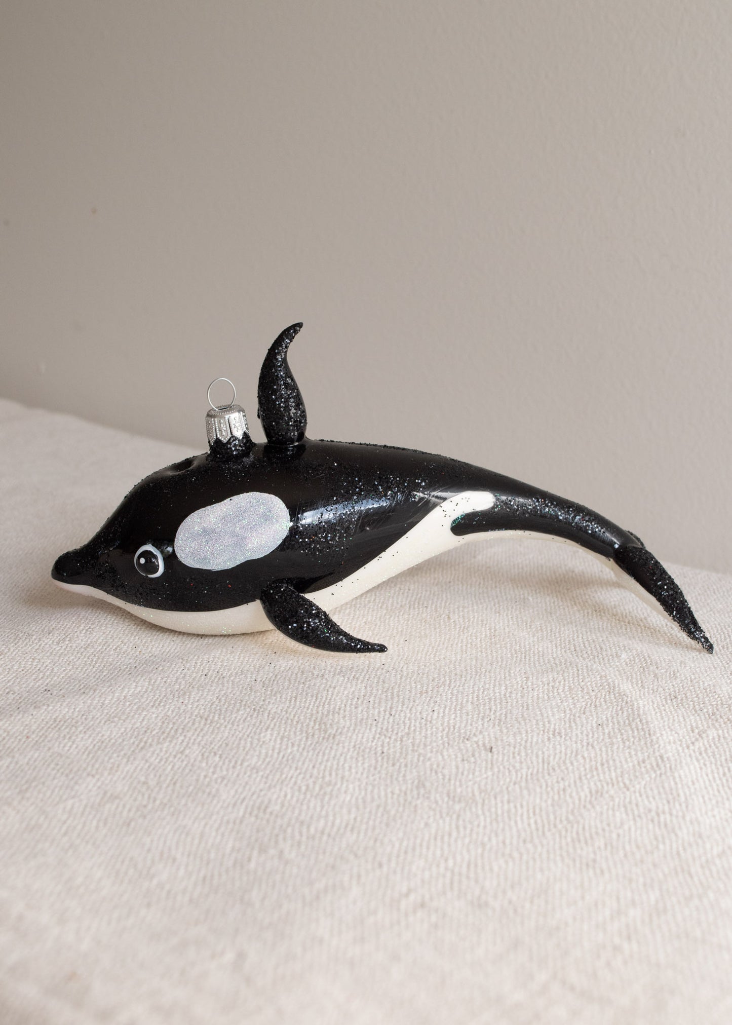 Polish Glass Christmas Ornament - Orca Killer Whale