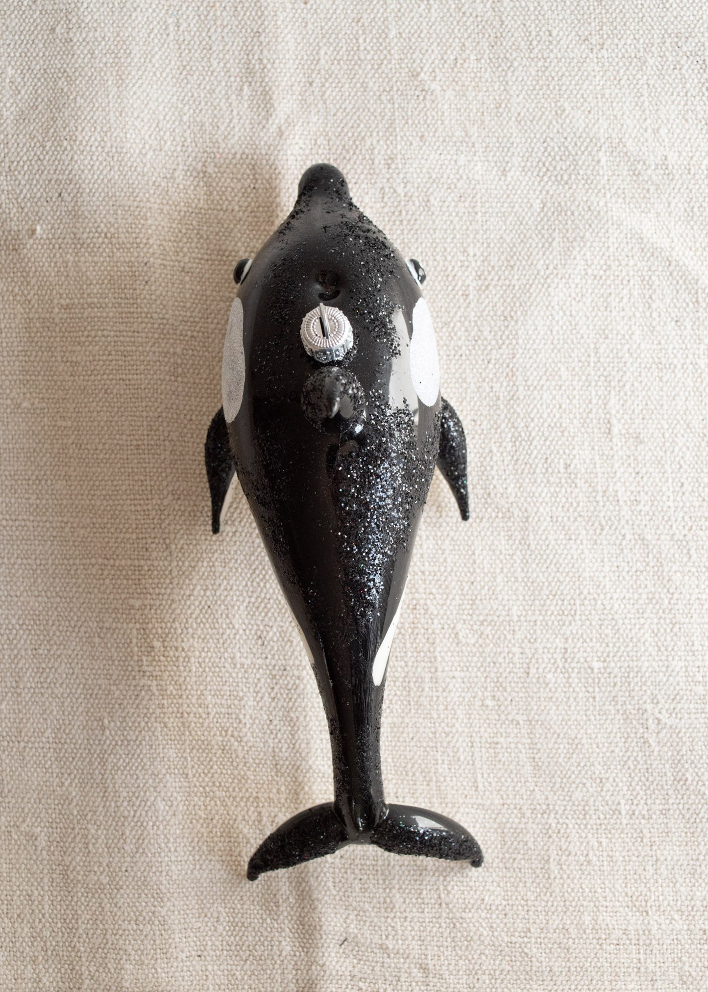 Polish Glass Christmas Ornament - Orca Killer Whale