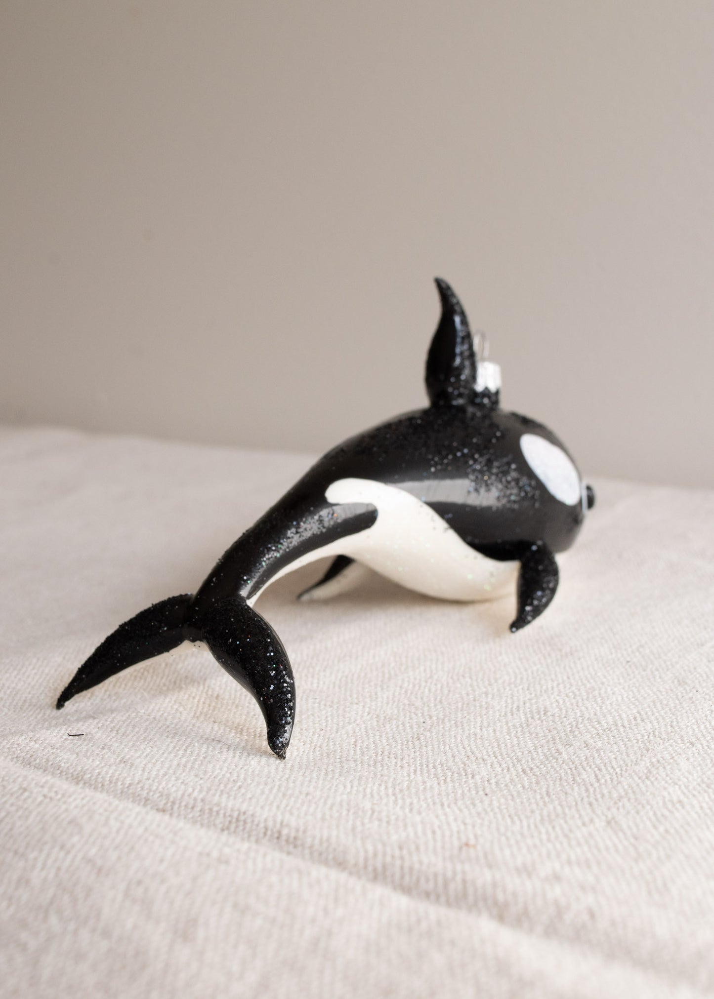 Polish Glass Christmas Ornament - Orca Killer Whale
