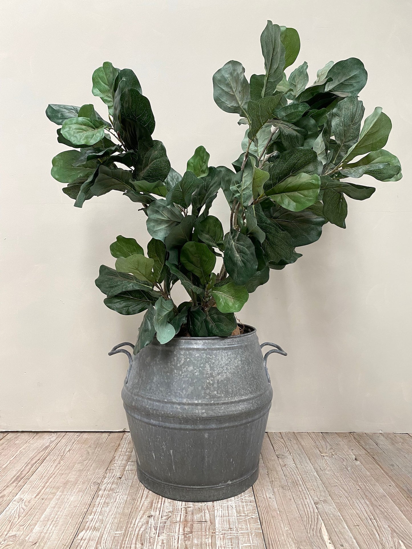 Antique French Large Zinc Tubs with Handles