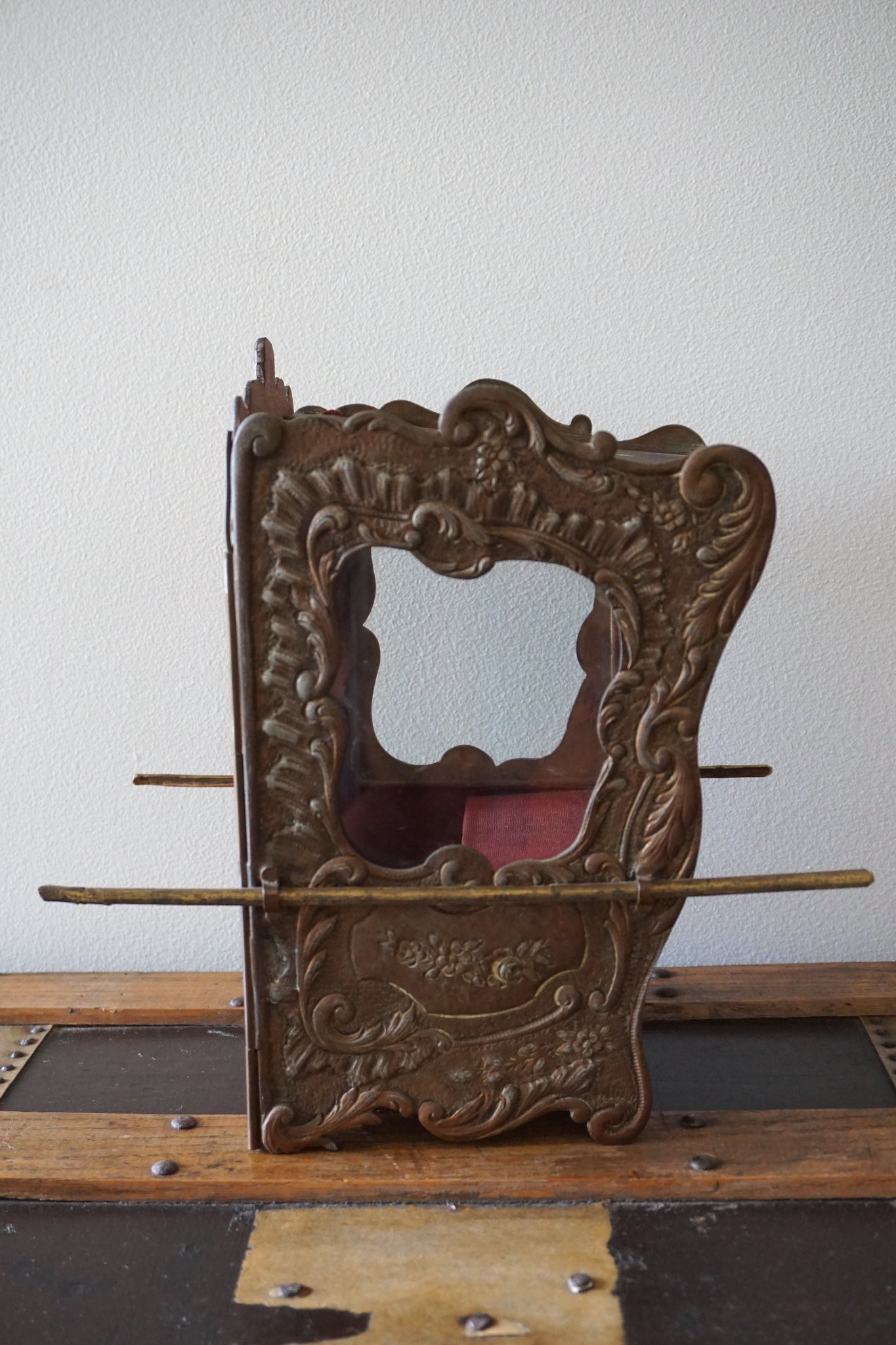 Antique French Sedan Display Cabinet