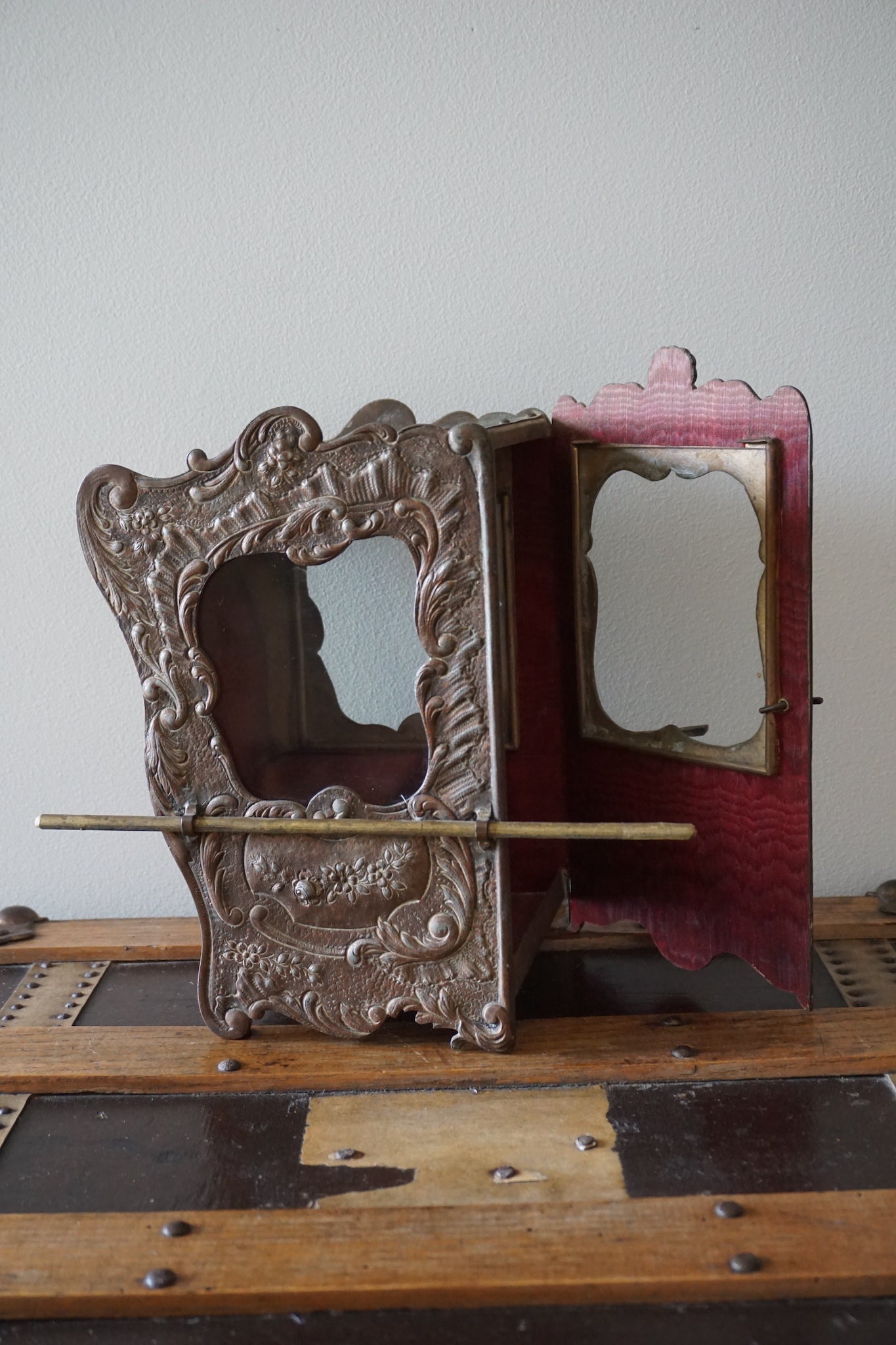 Antique French Sedan Display Cabinet