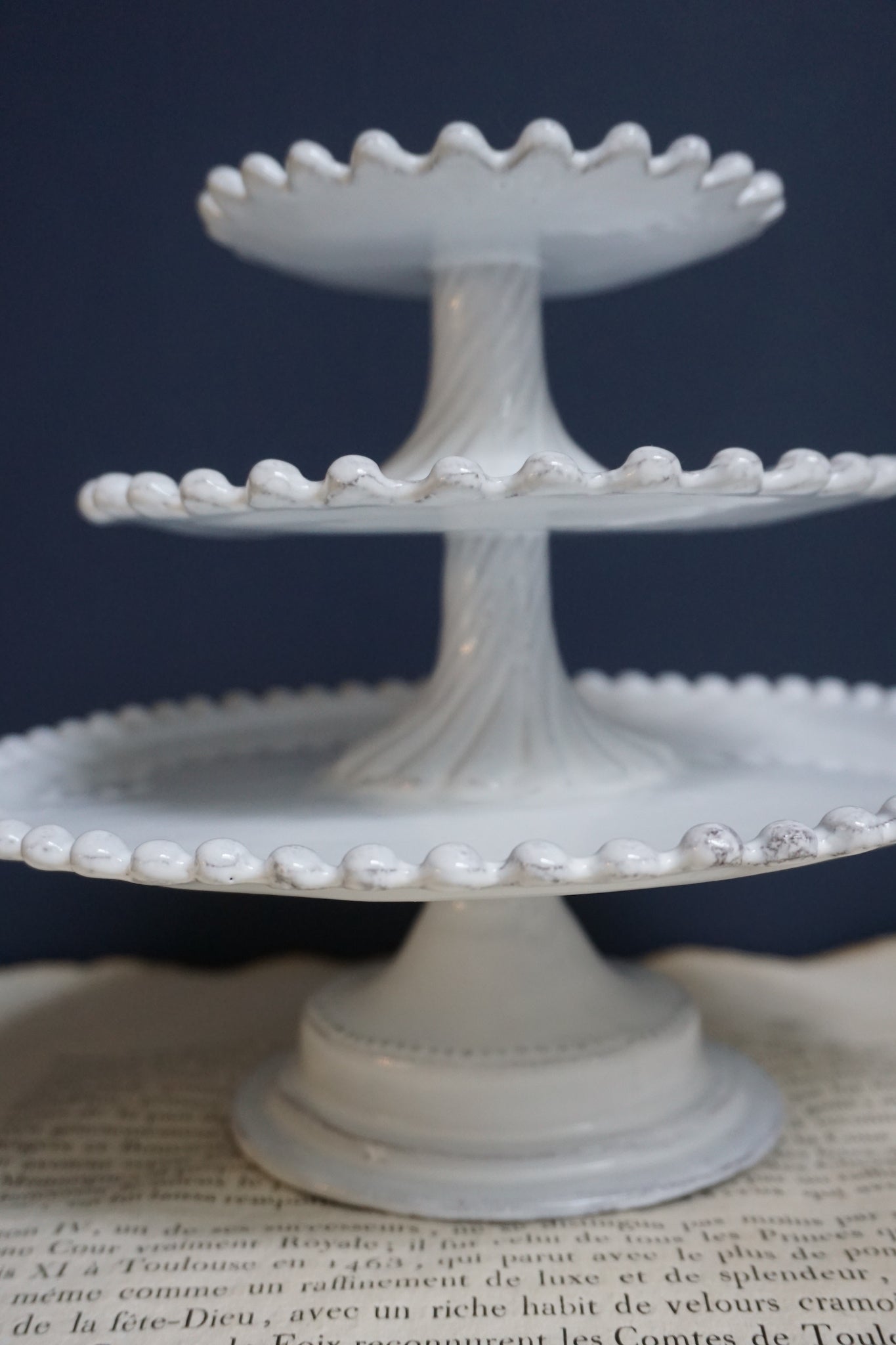 Astier de Villatte Adelaide 3-Tier Cake Stand