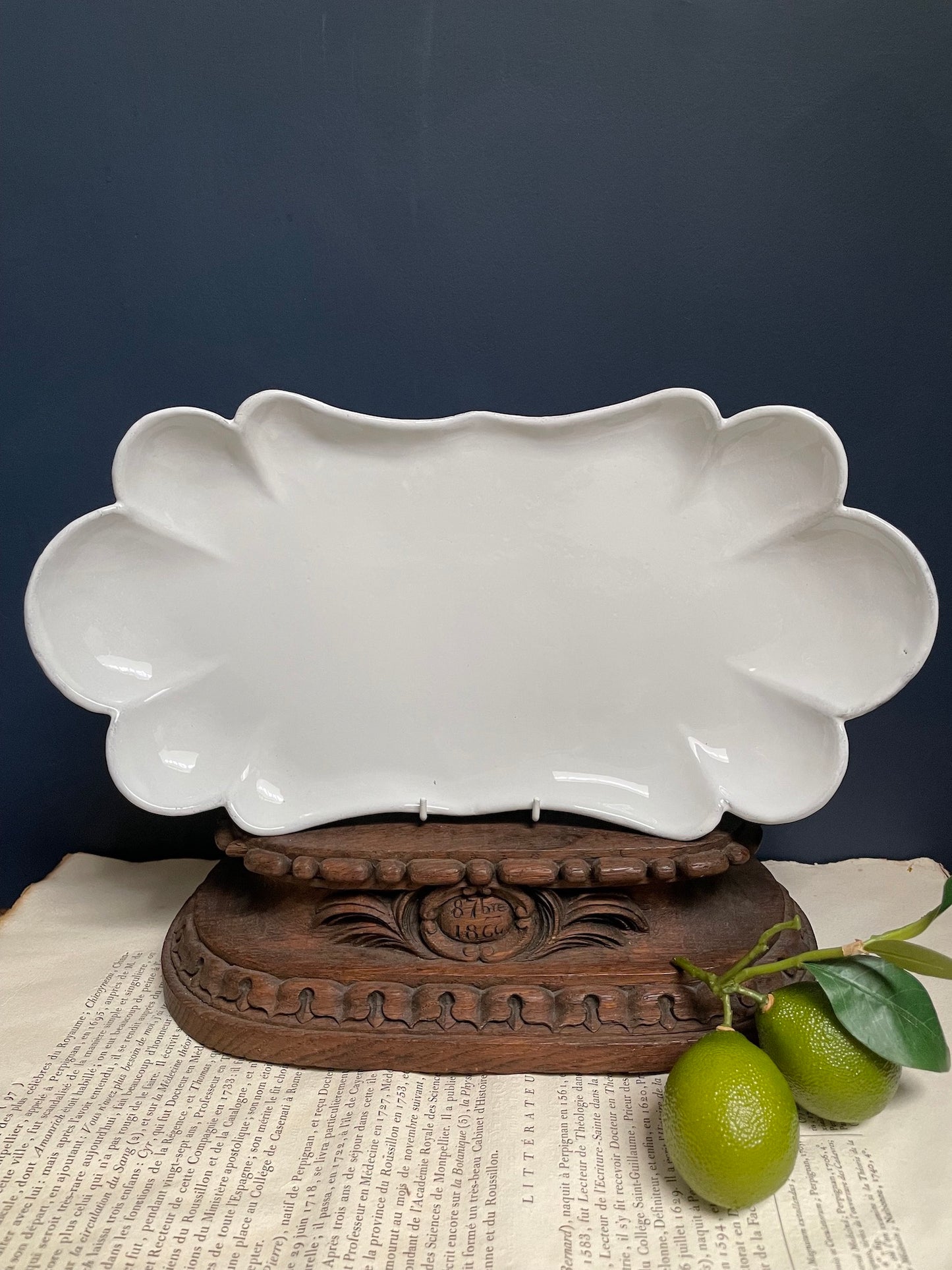 Astier de Villatte Colbert Long Deep Platter