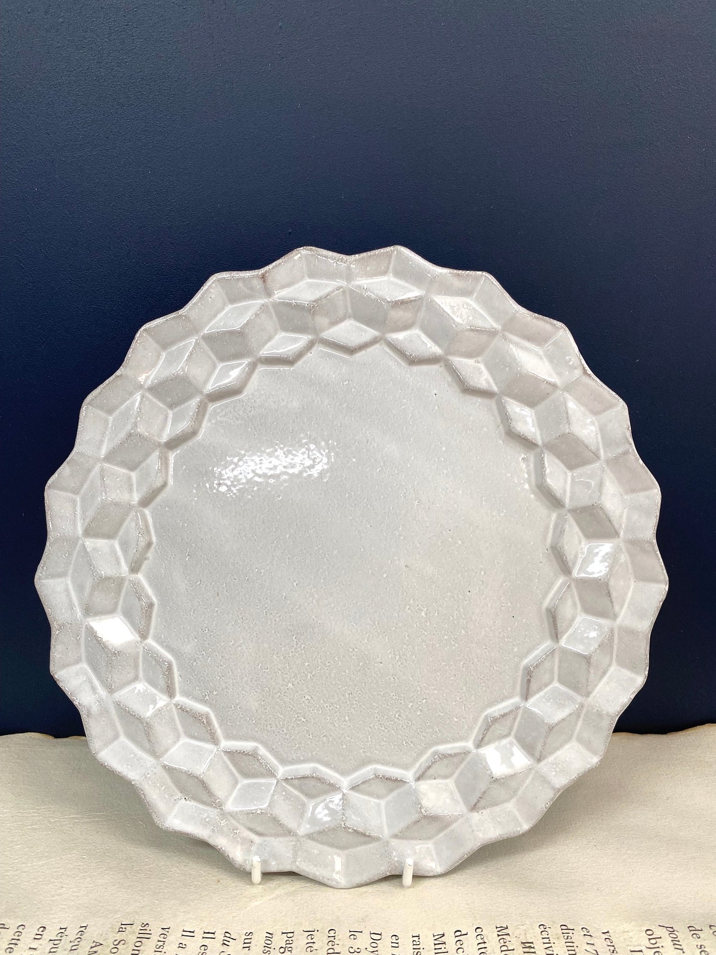 Astier de Villatte Cube Dessert Plate