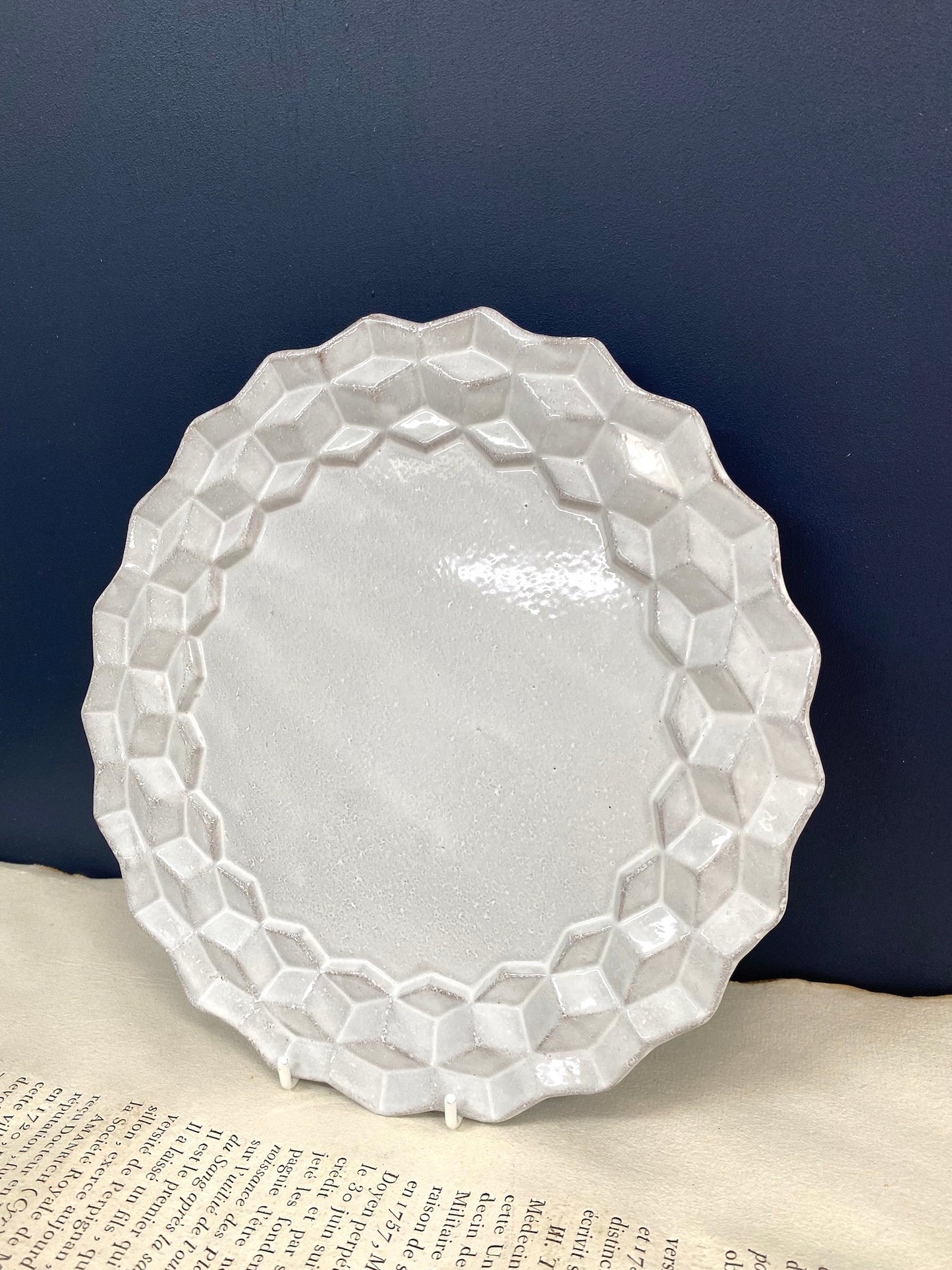 Astier de Villatte Cube Dessert Plate