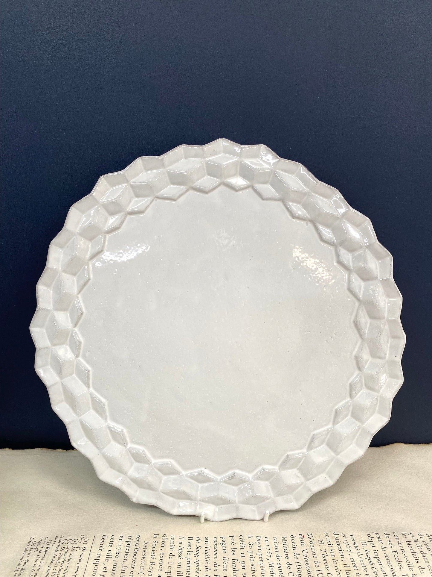 Astier de Villatte Cube Large Dinner Plate