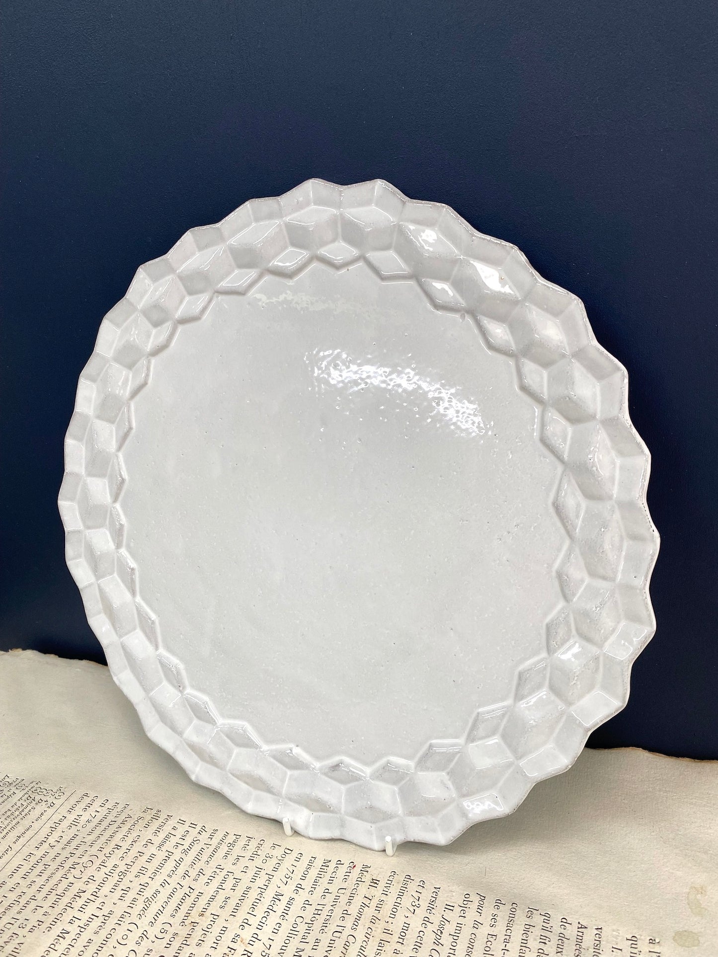 Astier de Villatte Cube Large Dinner Plate