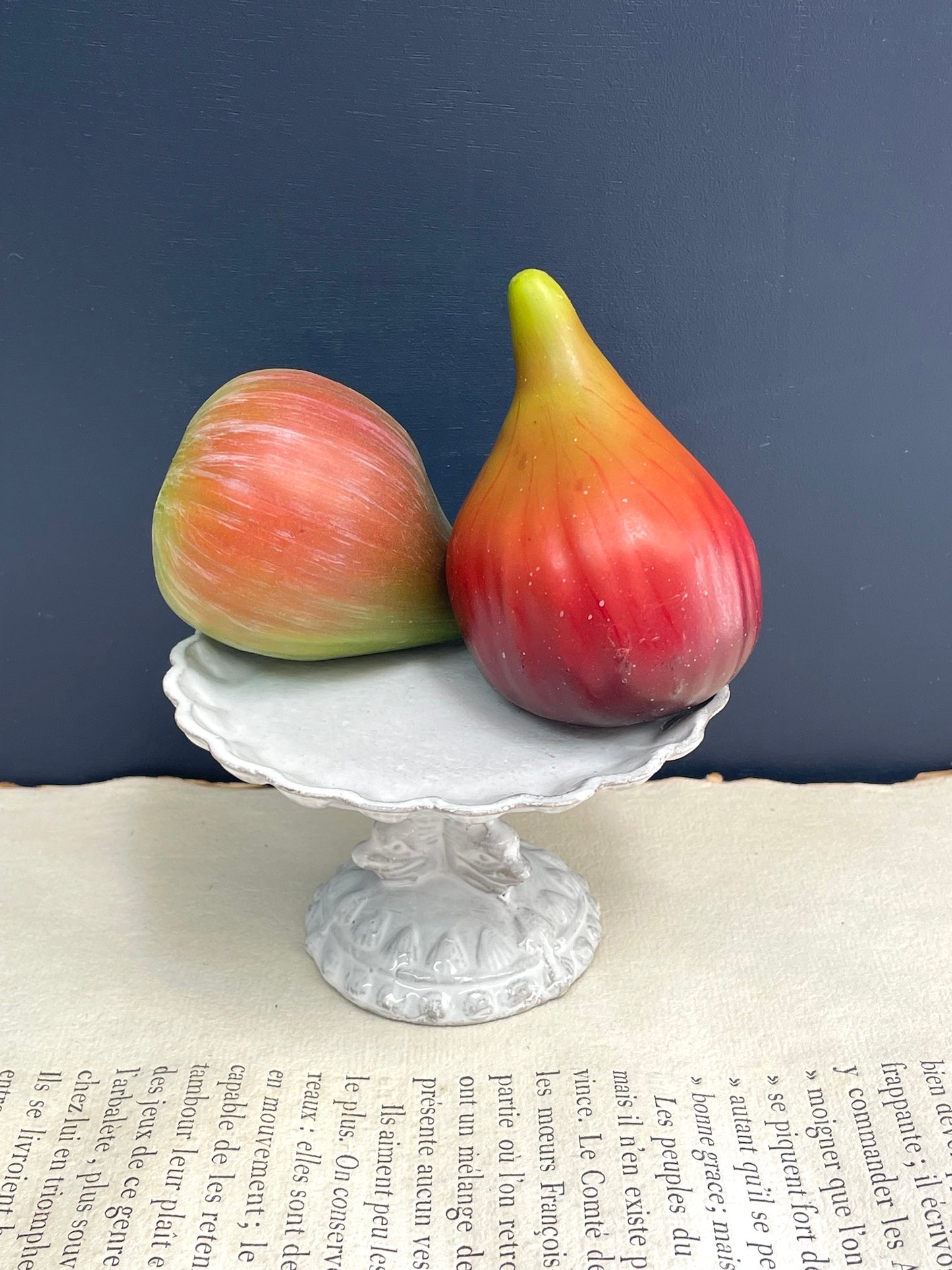 Astier de Villatte Dauphins Small Dish on Stand