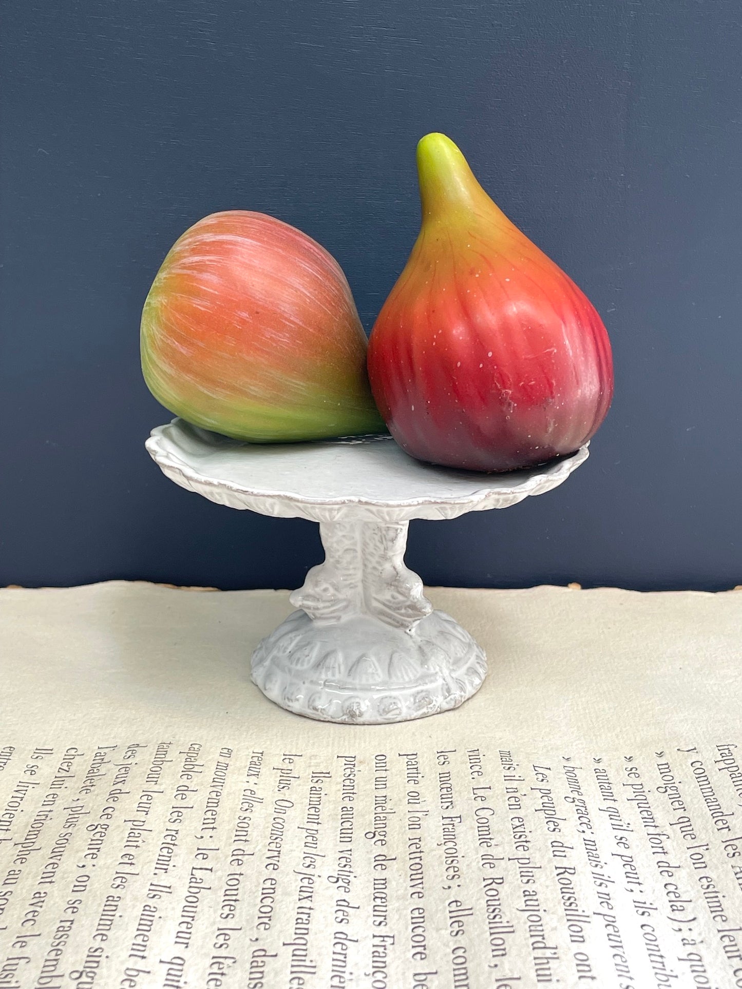 Astier de Villatte Dauphins Small Dish on Stand