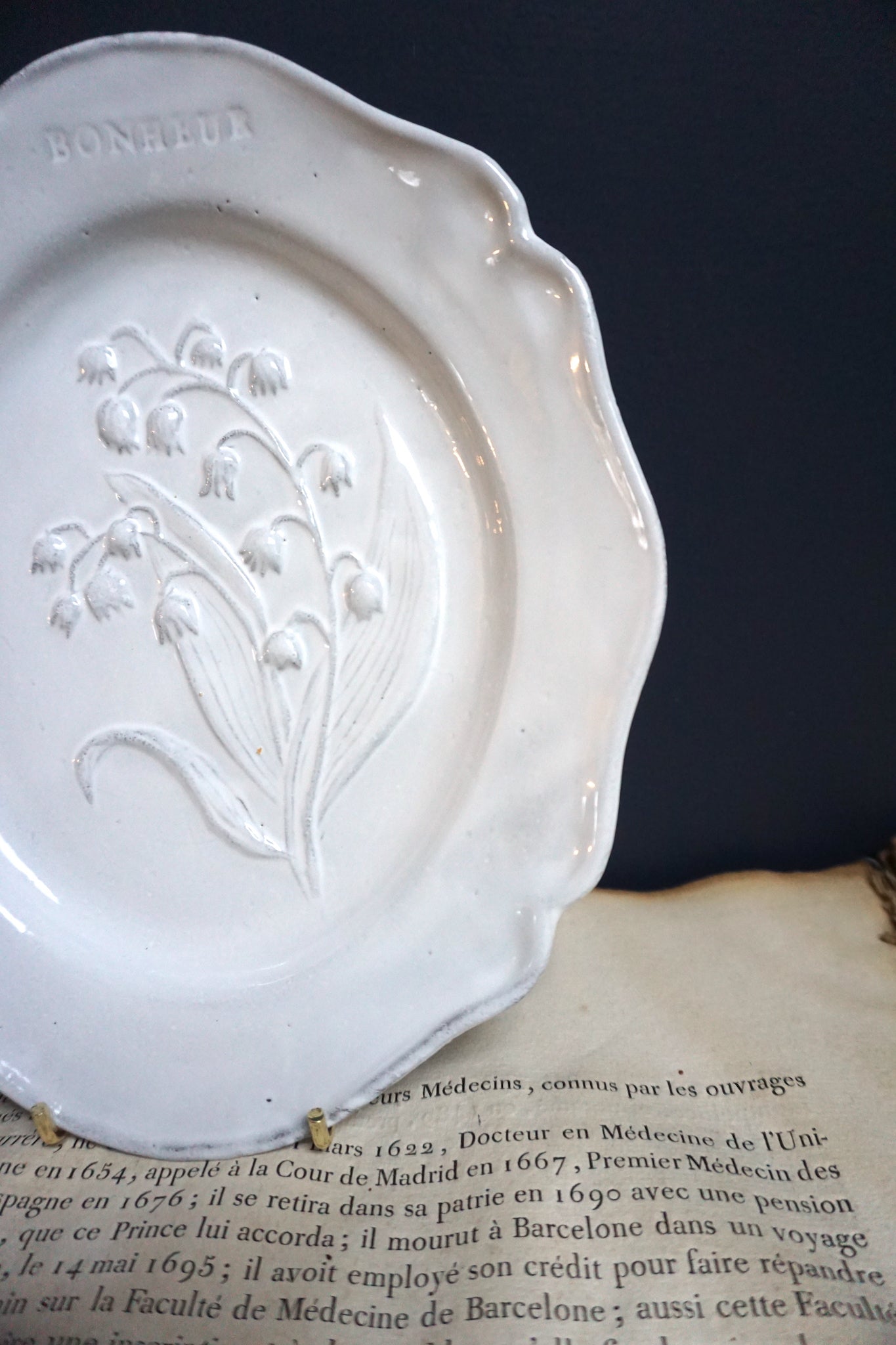Astier de Villatte Fleurs Dessert Plate