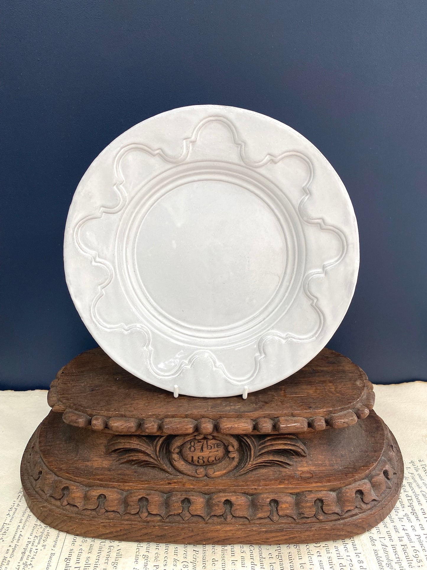 Astier de Villatte Grand Chalet Dessert Plate - RETIRED