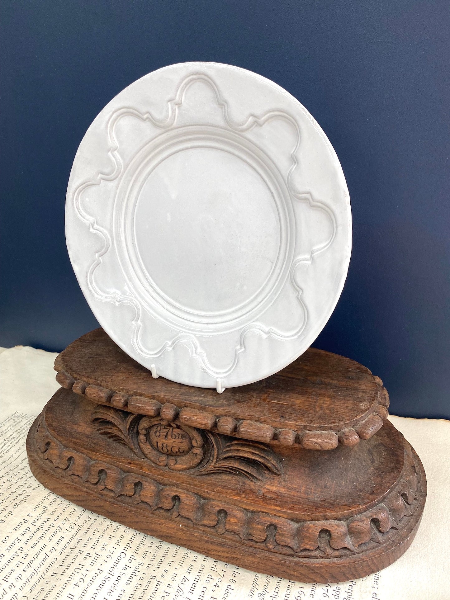 Astier de Villatte Grand Chalet Dessert Plate - RETIRED