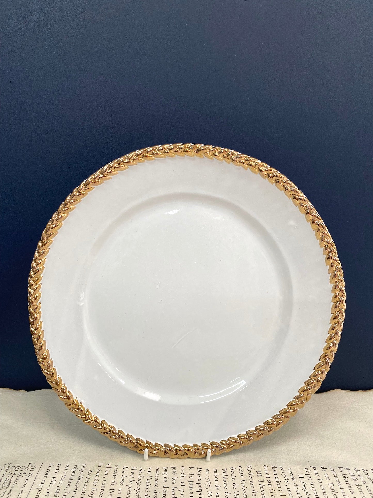 Astier de Villatte Josephine Gold Dinner Plate