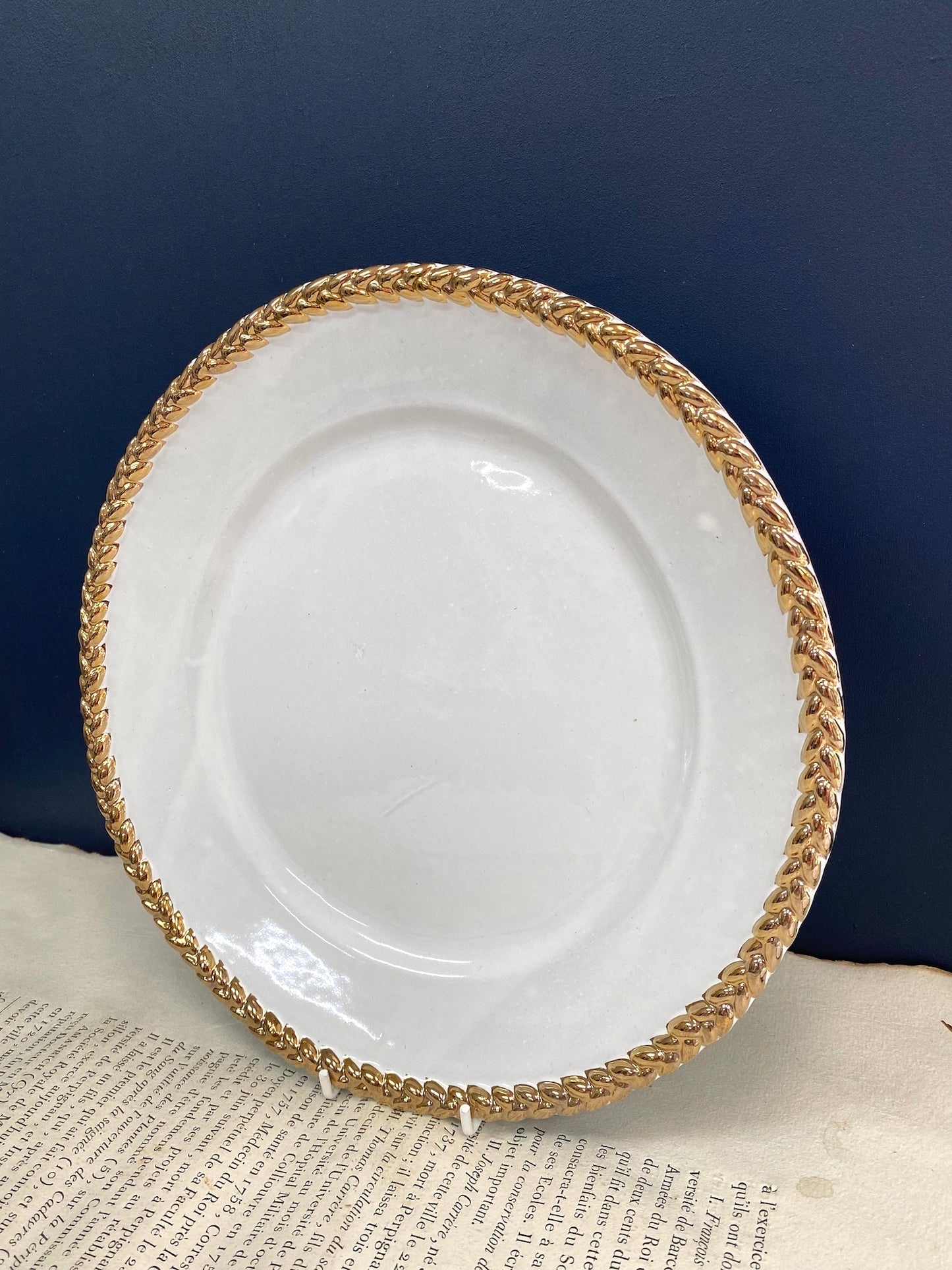 Astier de Villatte Josephine Gold Dinner Plate