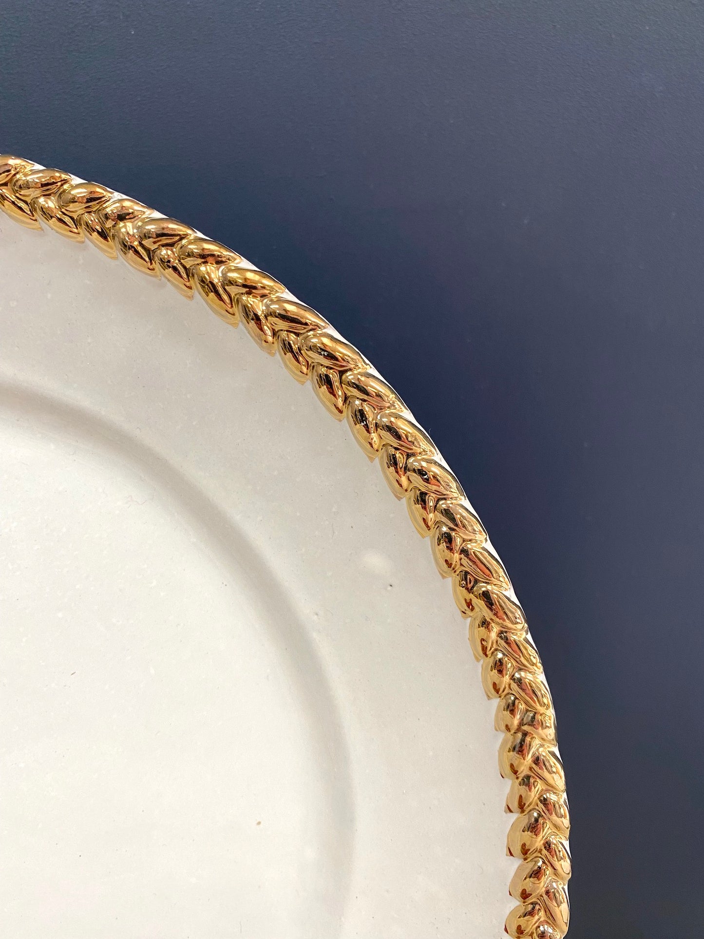 Astier de Villatte Josephine Gold Dinner Plate