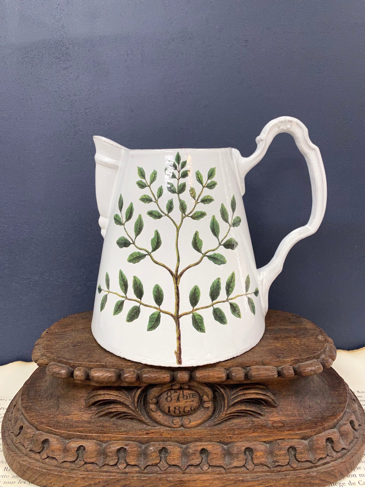 Astier de Villatte Medium Indigofera Colitea Pitcher Vase